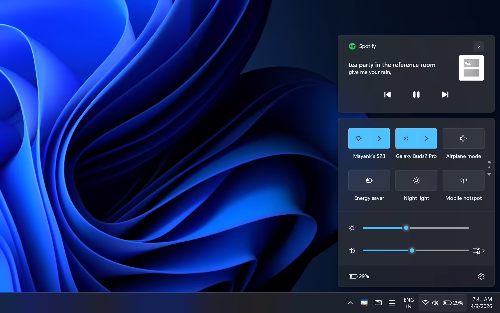 Microsoft ускорит работу меню «Быстрых настроек» на панели задач в Windows 11 — иллюстрация